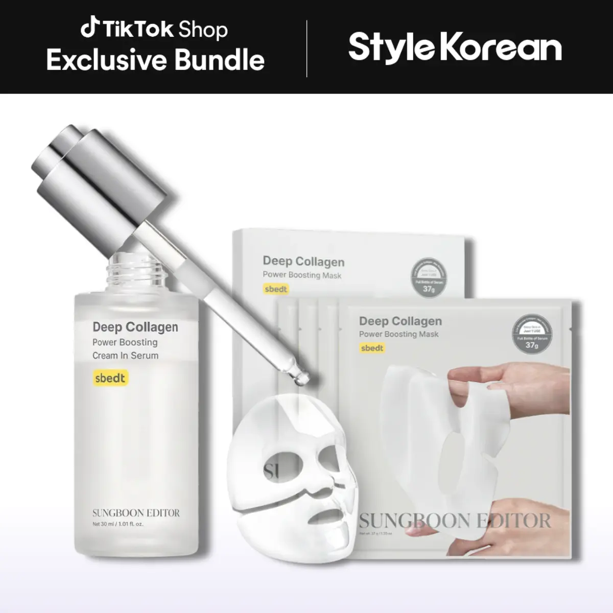 [Sungboon Editor] Deep Collagen Duo Set (Cream in Serum, Gel Mask) Volufiline, Hydrating & Smoothing, Bouncy skin