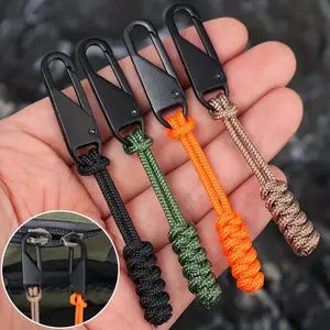 Braided Zipper Puller with Metal Slider, Durable Practical Replacement Zipper Handle for Backpacks, Jackets, Luggage, Outdoor Gear