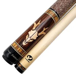 Viking B5861 Billiards Cue - 19oz, Birdseye Maple & Crosscut Zebra Wood Build, Quick Release, Laminate Tip, Performance Shaft, Billiards & Snooker Accessory