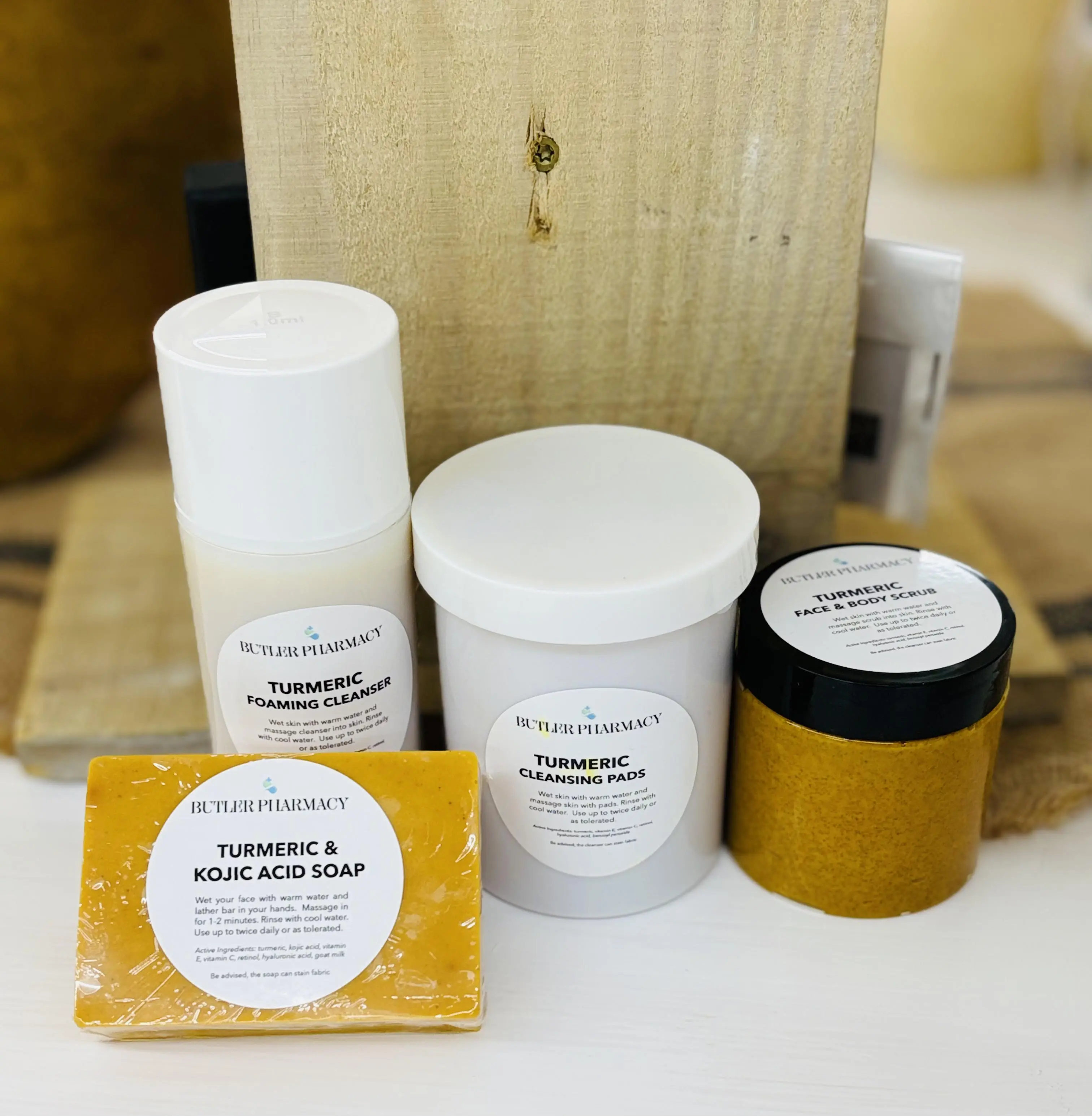 Butler Pharmacy Turmeric Cleansing Bundle (4 Products) Skincare Therapy Comfort Skin Repair