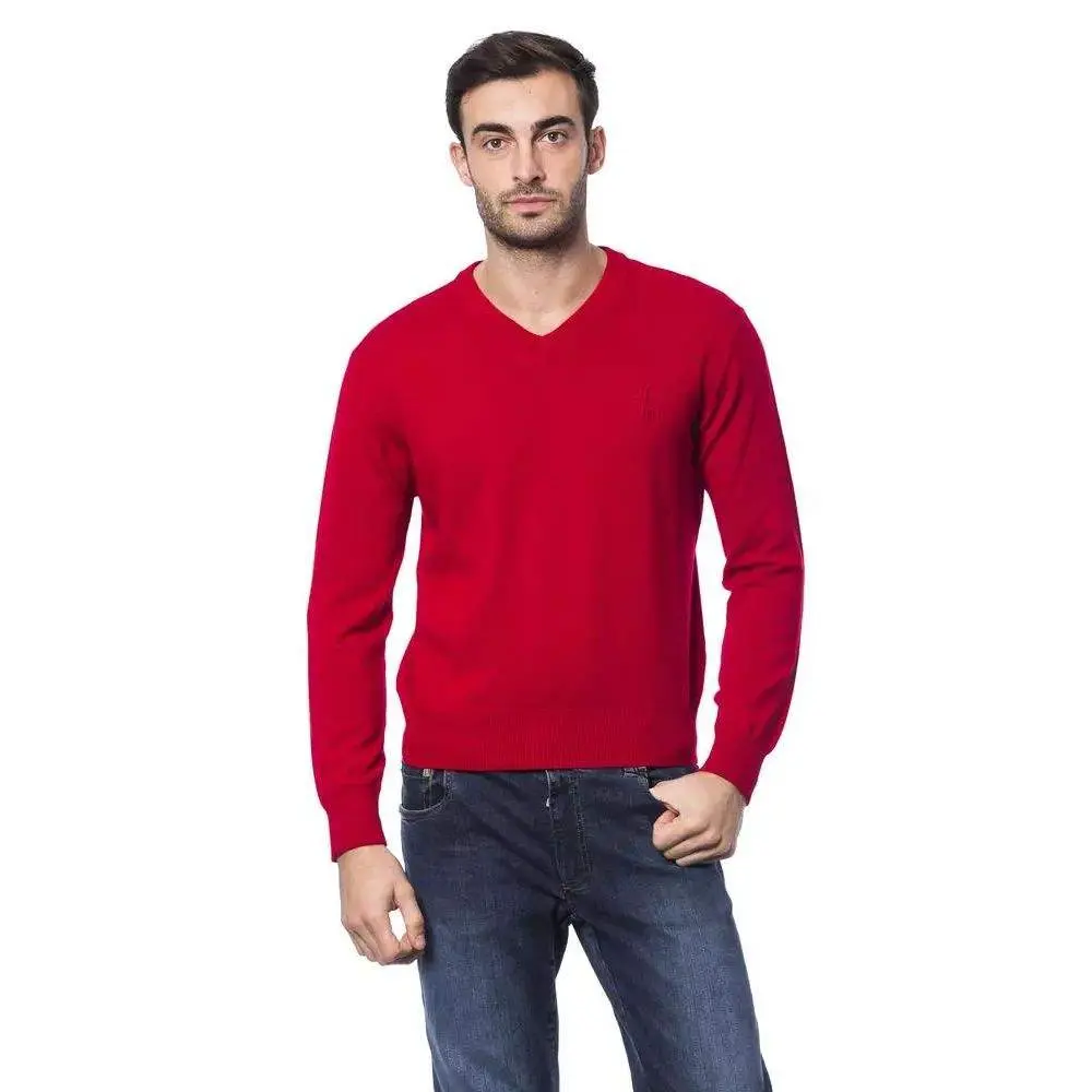 Billionaire Italian Couture Red Merino Wool Sweater