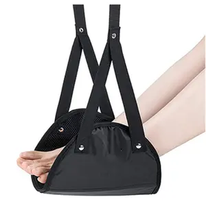 Portable Adjustable Leg Rest Pad, Ergonomic Footrest for Travel, Office, Home, Anti-Slip Breathable, Foldable, Relieves Leg Fatigue