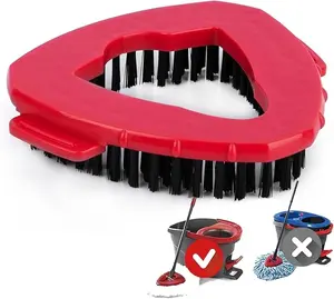 Scrub Brush Compatible with O Cedar Spin Mop, Traingle Shaped Floor Scrubber Mop Replacement Head Base, Floor Scrub Brush Head for Kitchen Cleaning