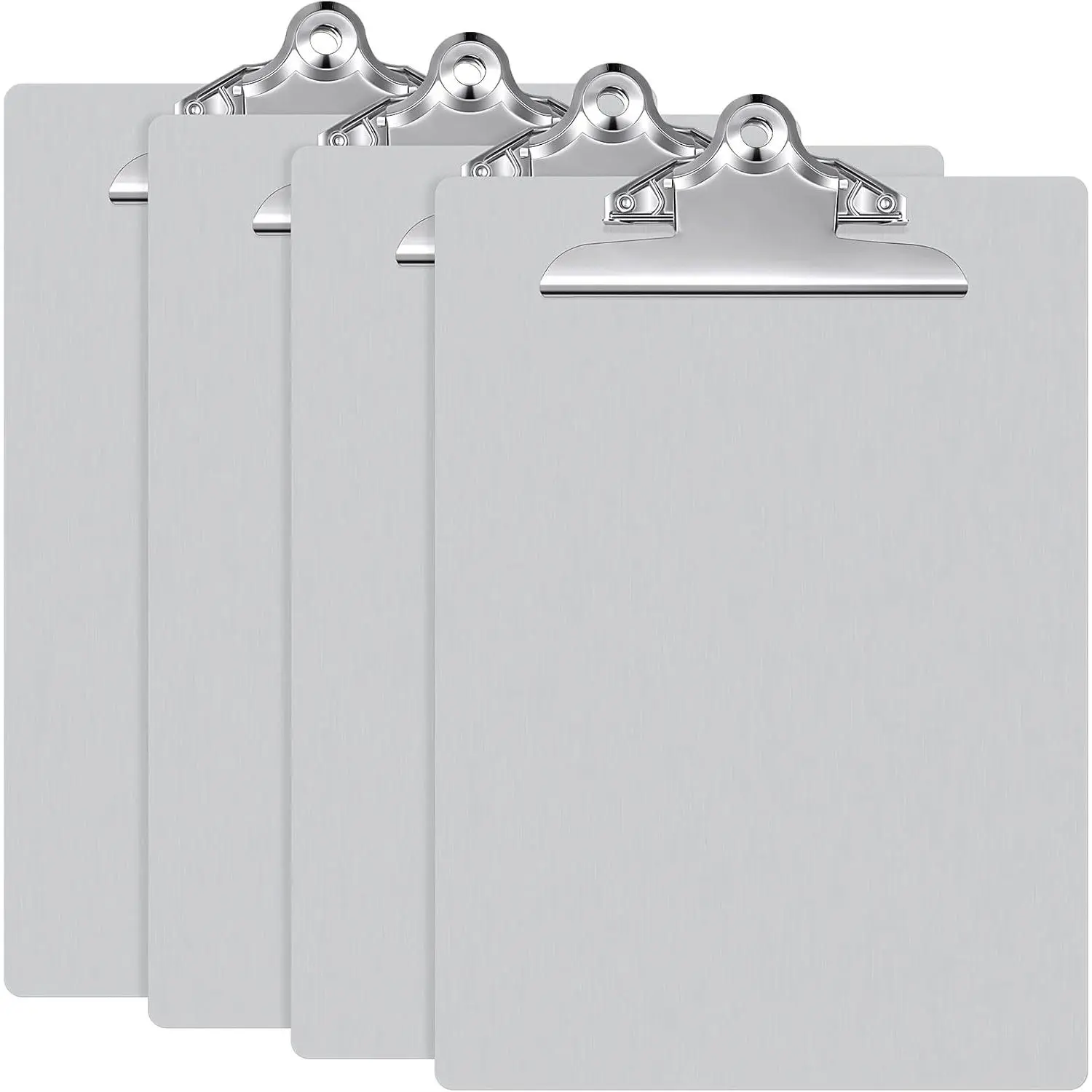 4 count Metal Clipboard Heavy Duty  Clipboards 12 x 9 Inch Metal Clip Board with Low Profile Clip A4 Letter Size Document Holder for Office School  Jobsite Laboratory