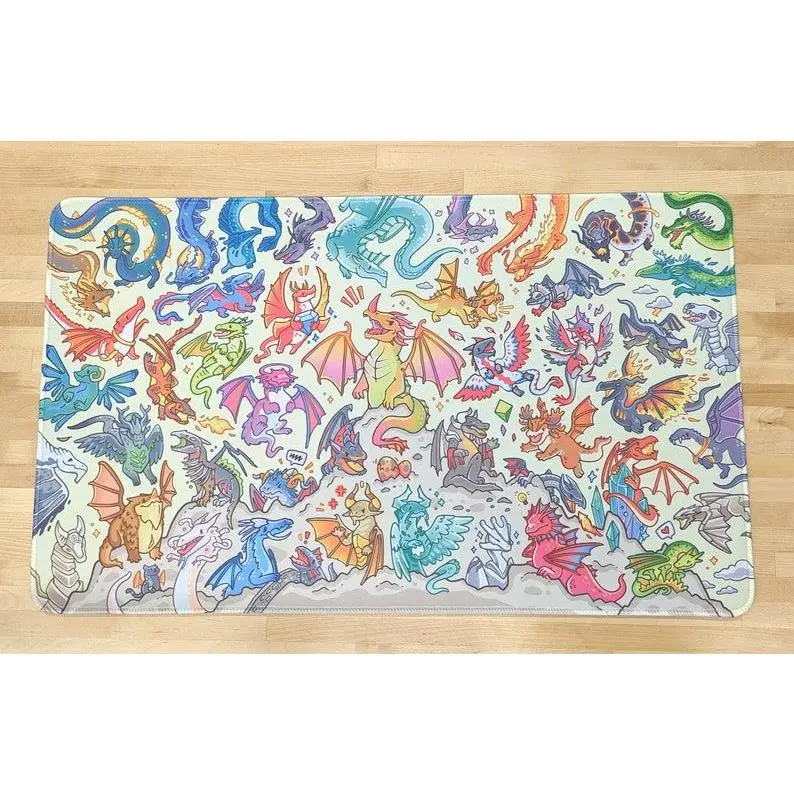 [Sale up to 50%] [Free Ship] Dragons of Magic Playmat, Deskmat and Mousepad, Accessories for MTG