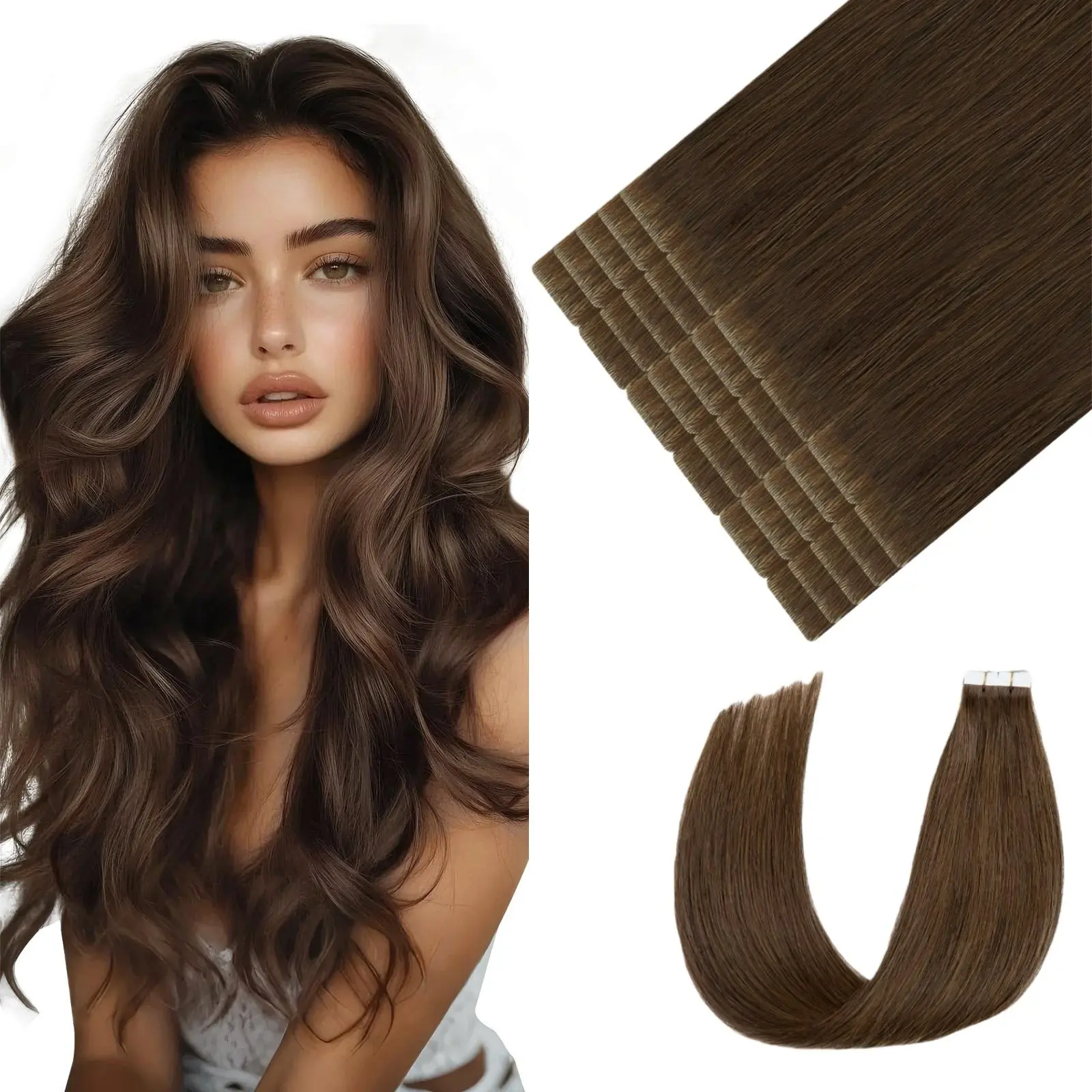 Youngsmile Invisi Edge Tape in Hair Extensions Real Human Hair 30-50g 20pcs 14-22 Inch Invisible Human Hair Extensions Straight Remy Human Hair for Beauty and Natural Hair Look summer hairstyles