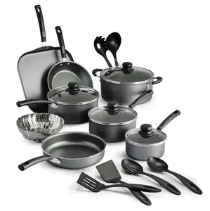 Tramontina Primaware 18 Piece Non-stick Cookware Set, Steel Gray