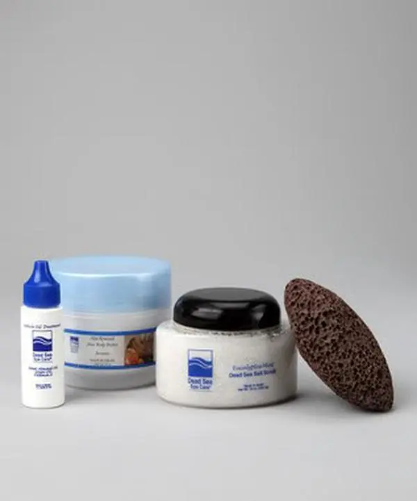 Dead Sea Spa Care DEADSEA-23 10 oz Eucalyptus-Mint Salt Scrub- Serenity Shea Body Butter- Cuticle Oil- Pumice Stone