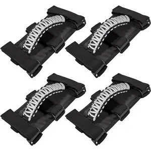 4 x Roll Bar Grab Handles Grip Handle for Jeep Wrangler JK JKU JL JLU TJ YJ Sports Sahara Freedom