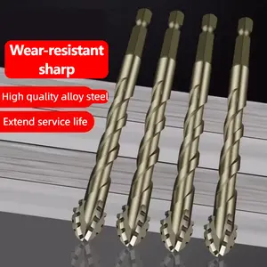 4-pack new upgraded version of four-sided sawtooth eccentric drill dry full tile ceramic glass marble concrete stainless steel-5