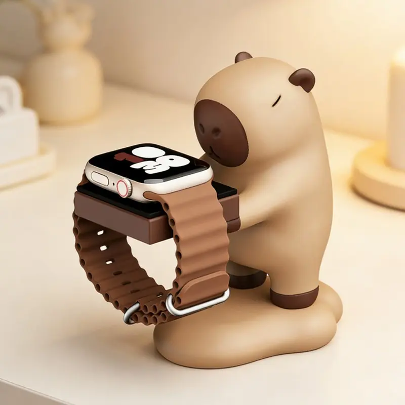 1pc Cute animal-shaped Apple Watch charging stand, featuring 4 styles of charging bases, with a stable design and cable management function, capable of storing and charging Apple Watch, Watch Accessories, Wearable Accessories