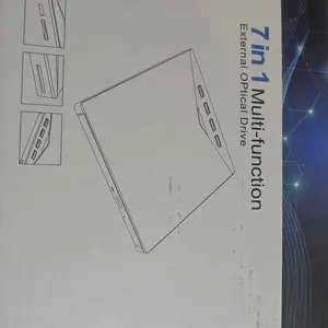 7-in-1 USB 3.0 & Type-C DVD Player, Portable CD/DVD Burner, External DVD Drive for Laptop and Desktop PC, Compatible with Windows 11/10/8/7 and Linux