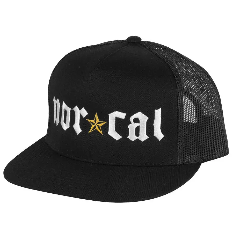 Trucker Hat for Northern California Pride, Adjustable 5-Panel Statement Cap with Medieval Embroidery and Cotton Blend Mesh Back, Trucker Style Hat, Embroidered Hats
