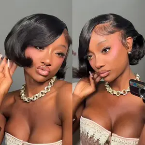[Model Length = $89] Wavymy Wear Go Blow Out Straight Bob 7x5 HD Lace Glueless Wig Pre-Bleached Tiny Knots