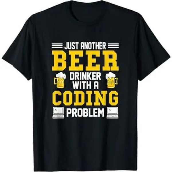 Coding Beer Drinker Funny Programming Computer Binary Coder T-Shirt