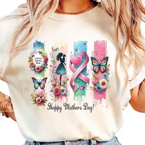 Coquette Mama Happy Mother'S Day Brushstroke - Floral Motherhood T-Shirt For Best Mom Ever - Fashionable Print