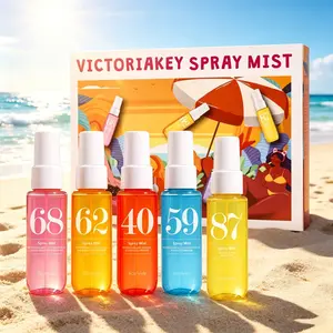 5 Counts Beach Digital Perfume Spray Set, Body Fragrance Mist & Hair Fragrance Sprays, Rio Brazil Style, Unisex, Perfect Gift Choice, Fragrance Ensemble Set, Fragrance Discovery Set