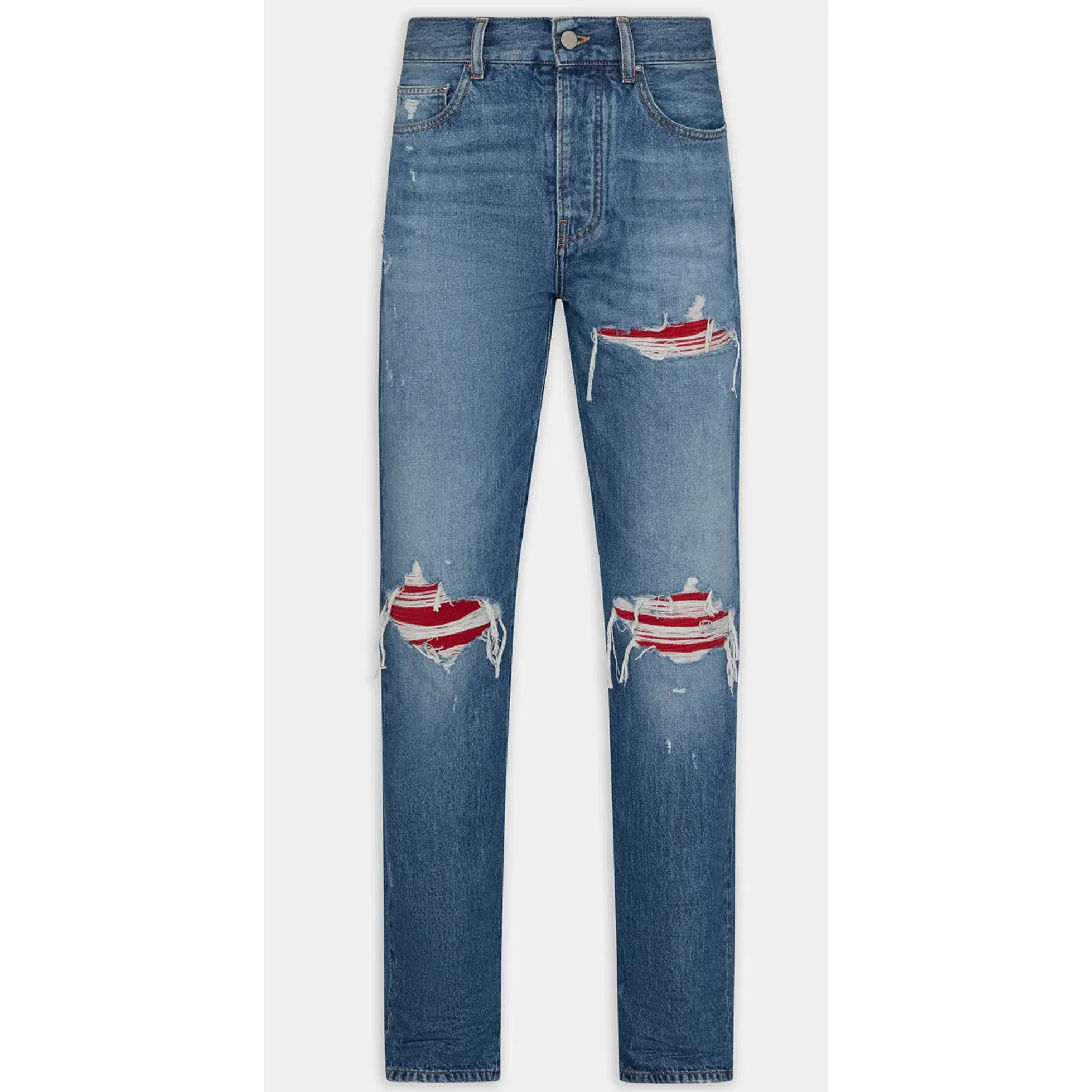 Mike Amiri Suede Straight MX1 Indigo Jeans Size 33 (MSRP: $1,290)