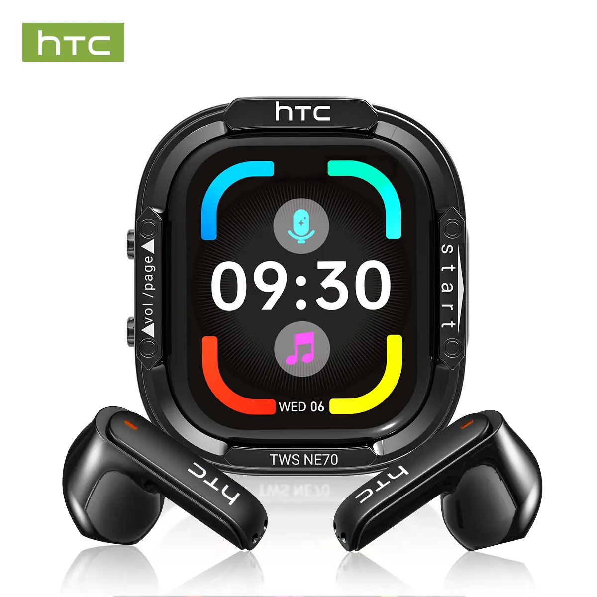 HTC NE70 Kabellose Bluetooth 6.0 Ohrhörer, wasserdichte In-Ear-Ohrhörer, geeignet für Büro, Sport, Studium und Audioanrufe, mit eingebautem Mikrofon, auch ein spezielles Gaming-Bluetooth-Headset.