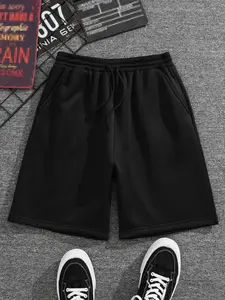 Men’s fashion shorts with a drawstring waist, regular fit, soft fabric, machine washable polyester, suitable for outdoor activities