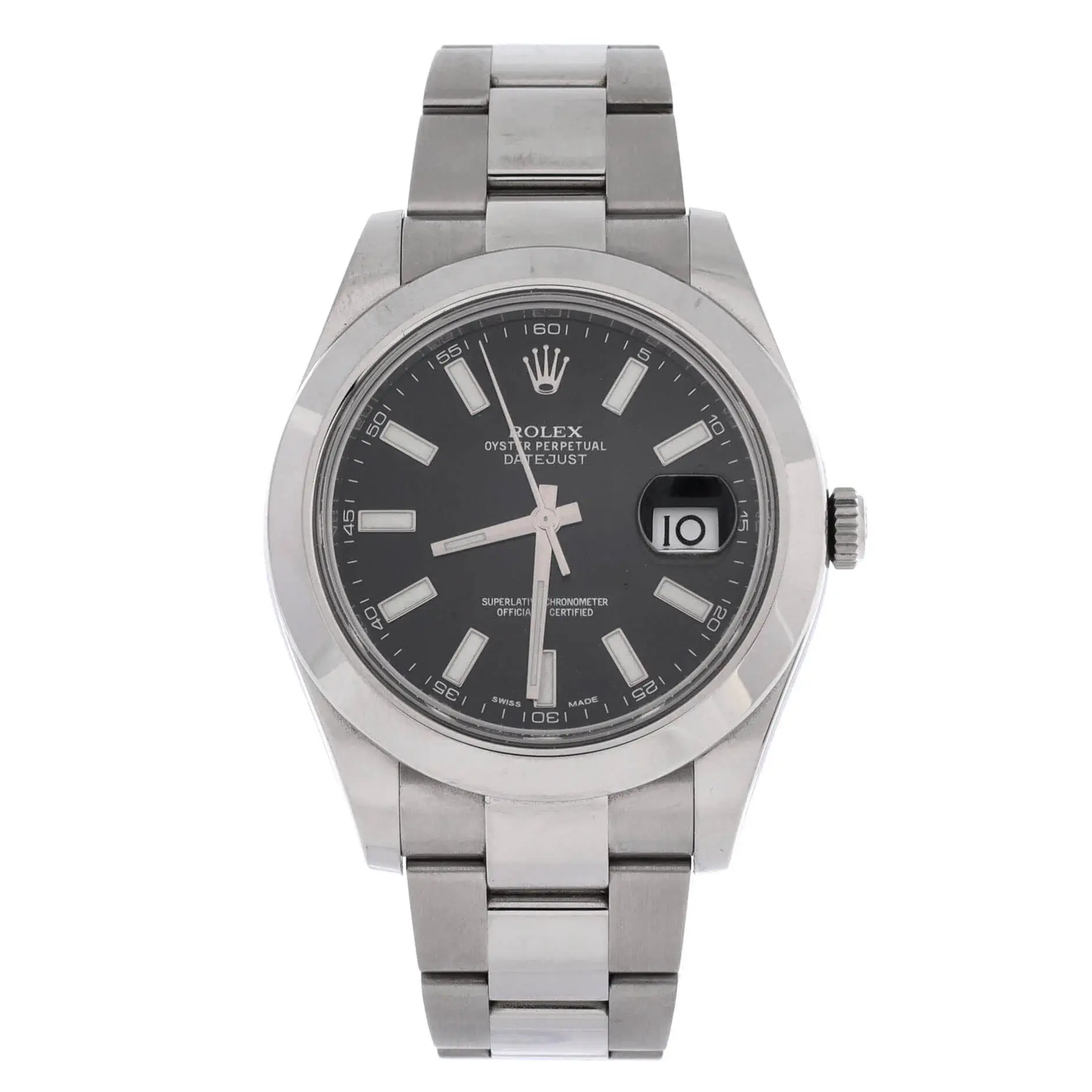 Pre-owned Rolex Oyster Perpetual Datejust II Automatic Watch Stainless Steel 41 by Rebag