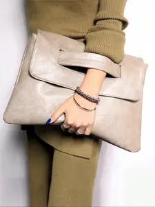 Women's Solid Color Shoulder Bag, Fashionable Large Capacity Crossbody Bag for Work & Daily Used, Casual Trendy Versatile High-quality Daily Commuting Bag, Handbag Shoulder Purse