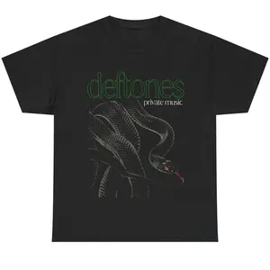 Deftones Private Black Snake Heavy Cotton T-shirt – Classic Rock Band Graphic Unisex Cotton Tee