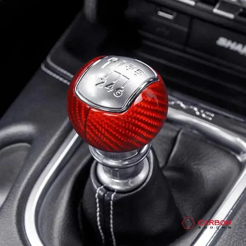 Real Carbon Fiber Manual Shift Knob Cover for 2015–2025 Ford Mustang