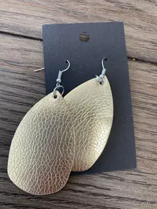 Double Sided Faux Leather Earrings