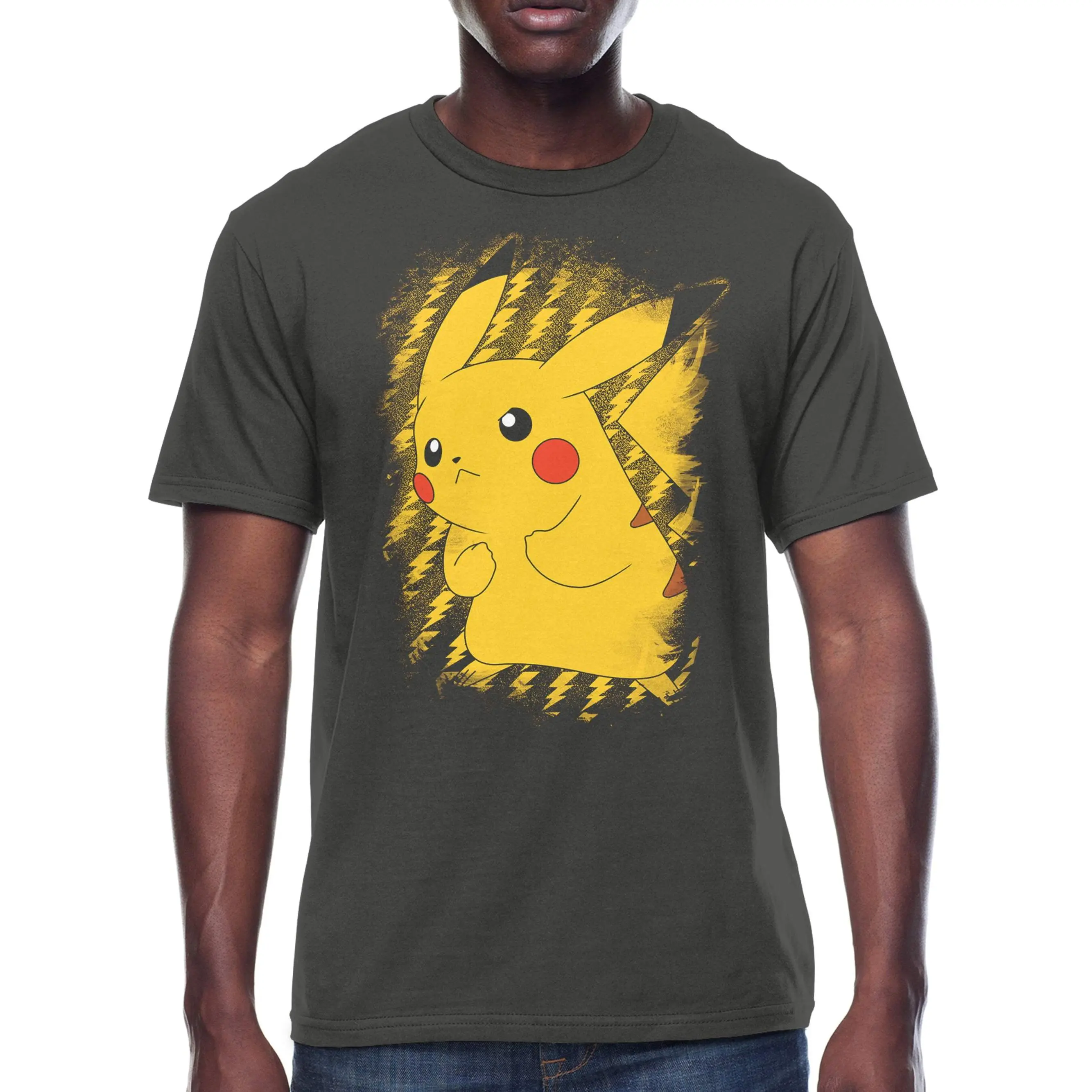 Pokemon Pikachu Brushy Men'S and Big Men'S Graphic T-Shirt Pokémon