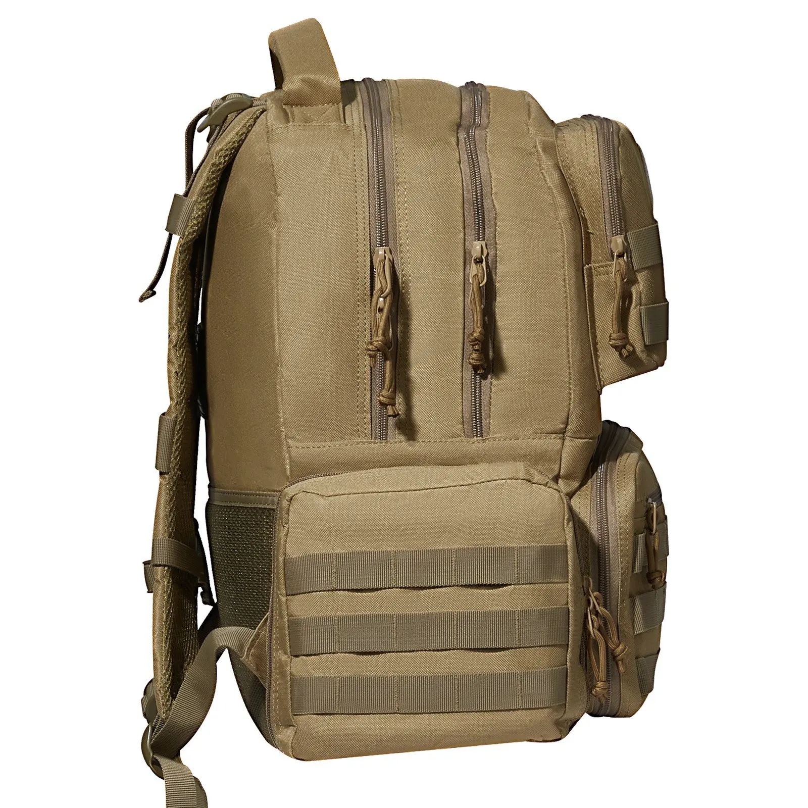 VEVOR Tactical Range Backpack for 6 Pistols Gun Backpack Brown,Range Bag for Handguns Gun Case Bag with Lockable Zipper for Shooting Range Outdoor Hunting