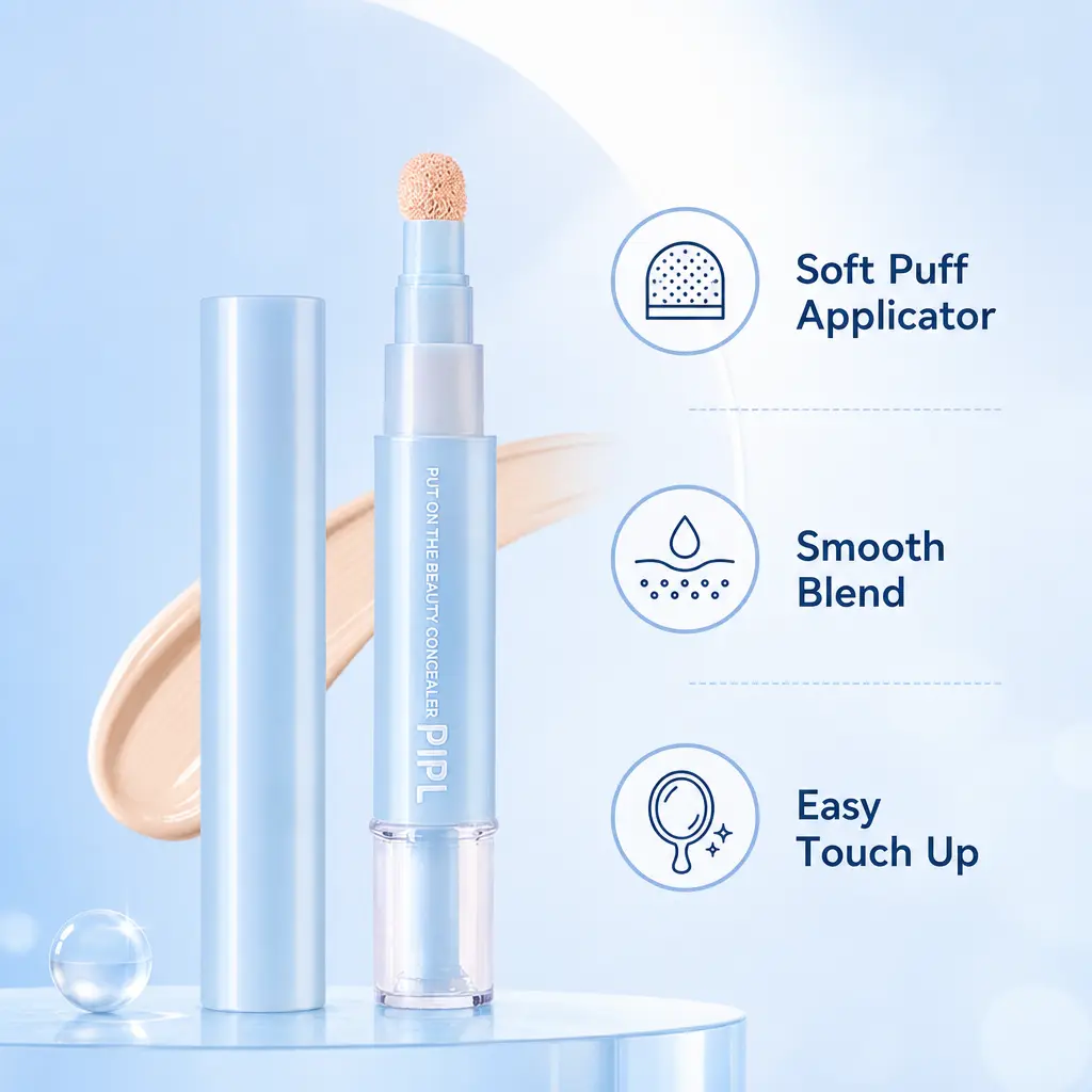 Concealer Moisturizing Stick - cover acne, shape nose, nourish skin, lasting for 24 hours, Korean powder foundation make-up, create flawless skin color.