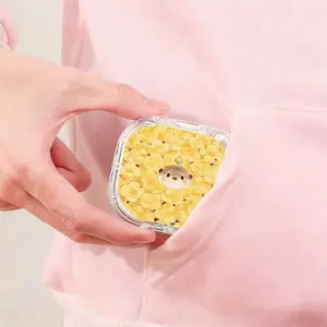 Yellow Floral Otter Printed Retainer Box Healing Style Denture Storage Case Adult Kids Universal Orthodontic Retainer Box Lightweight Portable Invisible Aligner Case