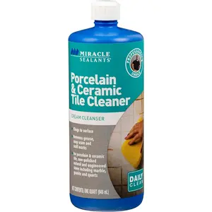 Porcelain & Ceramic Tile Cleaner Scrubbing Compound for Tile Stone Glass Dirt Stain & Hardwater Spot Remover Quart