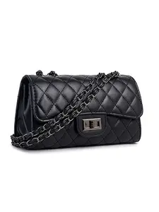 Small Leather Crossbody Bag for Women Clutch Purse Cross Body Purse Shoulder Bags with Chain Strap Quilted Purses Hobo Crossbody Bag Handbag Shoulder Bag