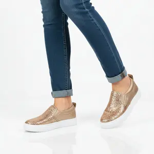 Women’s Glitter Moccasin Loafers
