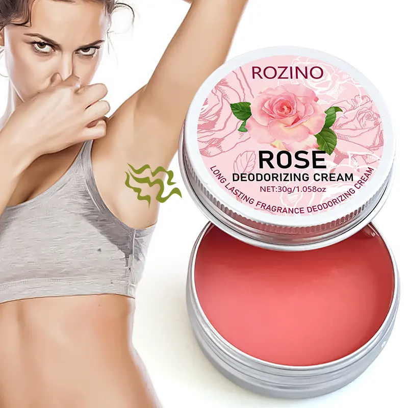 ROZINO Rose Deodorizing Cream - Long-lasting Fragrance & Odor Control, Full-Body Use with Rose, Vitamin C & Coconut Oil, Gentle Deodorant Cream #tiktokshopbacktoschool
