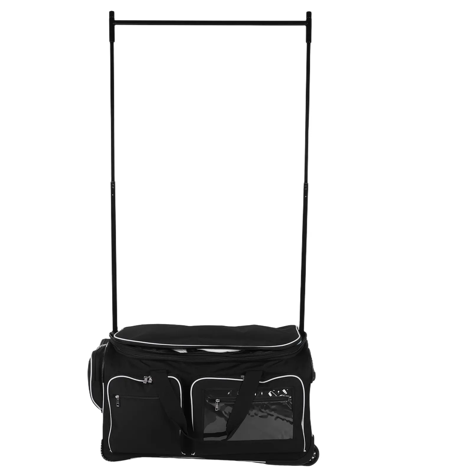 Competition Rolling Duffle Bag with Garment Rack, 2 Wheels, Aluminum Alloy Handle & Carry On Design – Weekender Travel Bag for Dance Shows, Travel Recitals, Birthdays, Oxford Cloth
