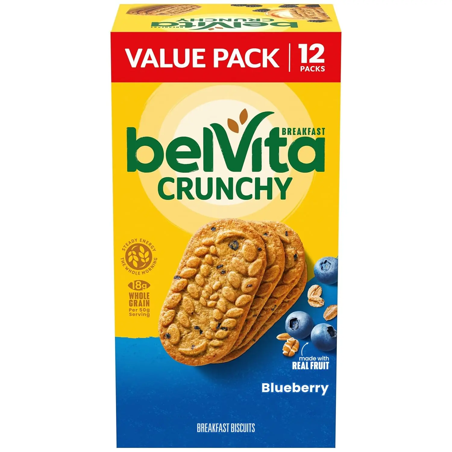 belVita Breakfast Bars Biscuits, Blueberry, Value Pack, 12 Packs (4 Biscuits Per Pack) belVita Breakfast Bars Biscuits, Blueberry, Value Pack, 12 Packs (4 Biscuits Per Pack)