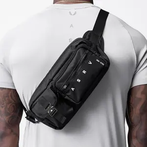 Men's Running Waist Bag, Outdoor 600D Oxford Fabric, Waterproof Durable Cycling Pack, Adjustable Belt, Fitness Backpack