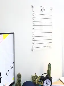 Acrylic To Do planner - Dry Erase Task Board for Home & Office Organization