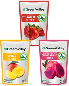 Strawberry Mango & Dragon Fruit - Freeze-Dried Fruit 3 Pack Value Bundle - Pure Natural Healthy Snacks - 100% Natural - No Added Sugars Preservatives Or Artificial Flavors