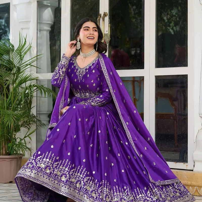 white christmas dresses Maroon Melody Sambalpuri Anarkali main image 0