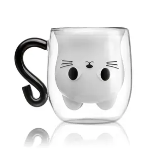Transparent Glass Mug, Single Piece Heat Resistant Drinking Cup, Simple Stylish Daily Drinkware, Ideal Gift For Festival Holiday Home Office Party Daily Beverage Use