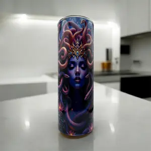 Purple Medusa -  20oz Insulated Skinny Tumblers with Straw