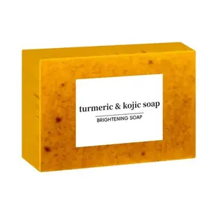 Natural Turmeric Kojic Acid Exfoliating Soap, Handmade Cold Process Cleansing Bath Soap, Body Care, Deep Cleaning Peeling Brightening Moisturizing