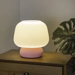 JONATHAN Y Mushroom Modern Classic Plant-Based PLA 3D Printed Dimmable LED Table Lamp , for bedroom, living room, foyer, hallways, dining room, dorms