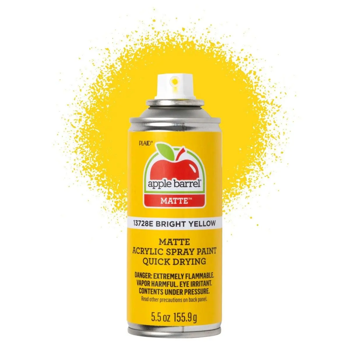 Apple Barrel Matte Acrylic Spray Paint - Bright Yellow -13728E