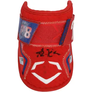 Alec Bohm Philadelphia Phillies Autographed Game-Used Red EvoShield Elbow Guard from the 2025 MLB Season - NF70450455 - Fanatics Authentic Certified