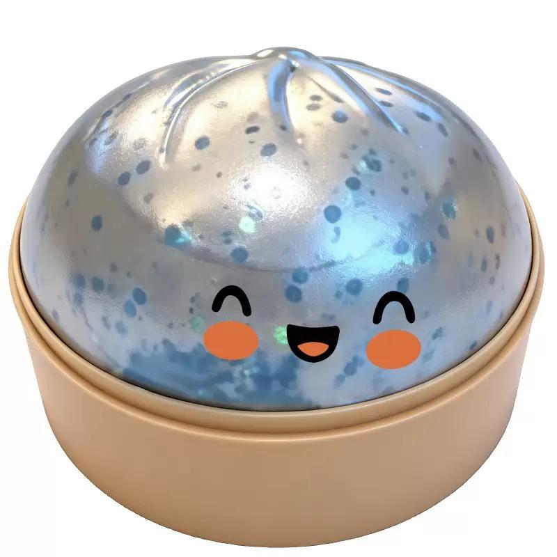 2026 New Glitter Dumpling Squishy with Steamer Box, Soft Sensory Fidget Steamed Bun Squeeze Tool for Adult Stress & Anxiety Relief,